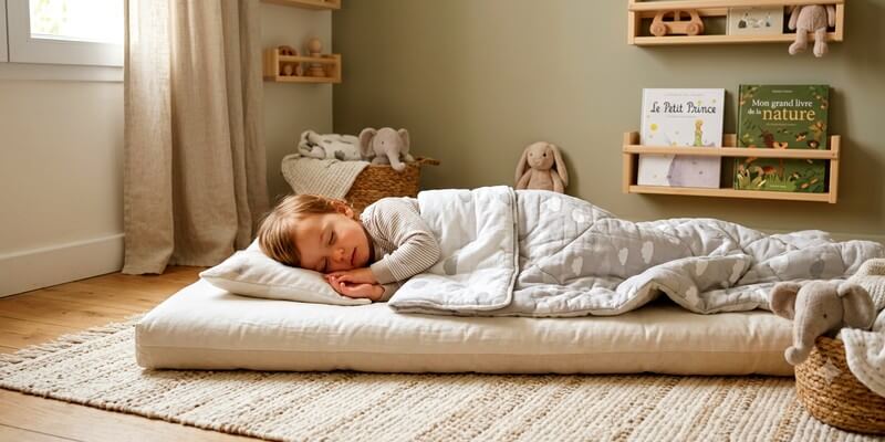Couchage au sol pour enfant