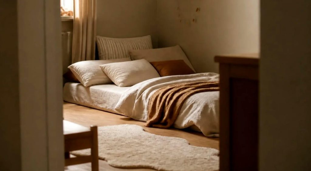 Lit pour enfant sur le sol
